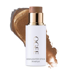 Ogee Sculpted Face Stick Amethyst application swatch for natural, buildable blush glow