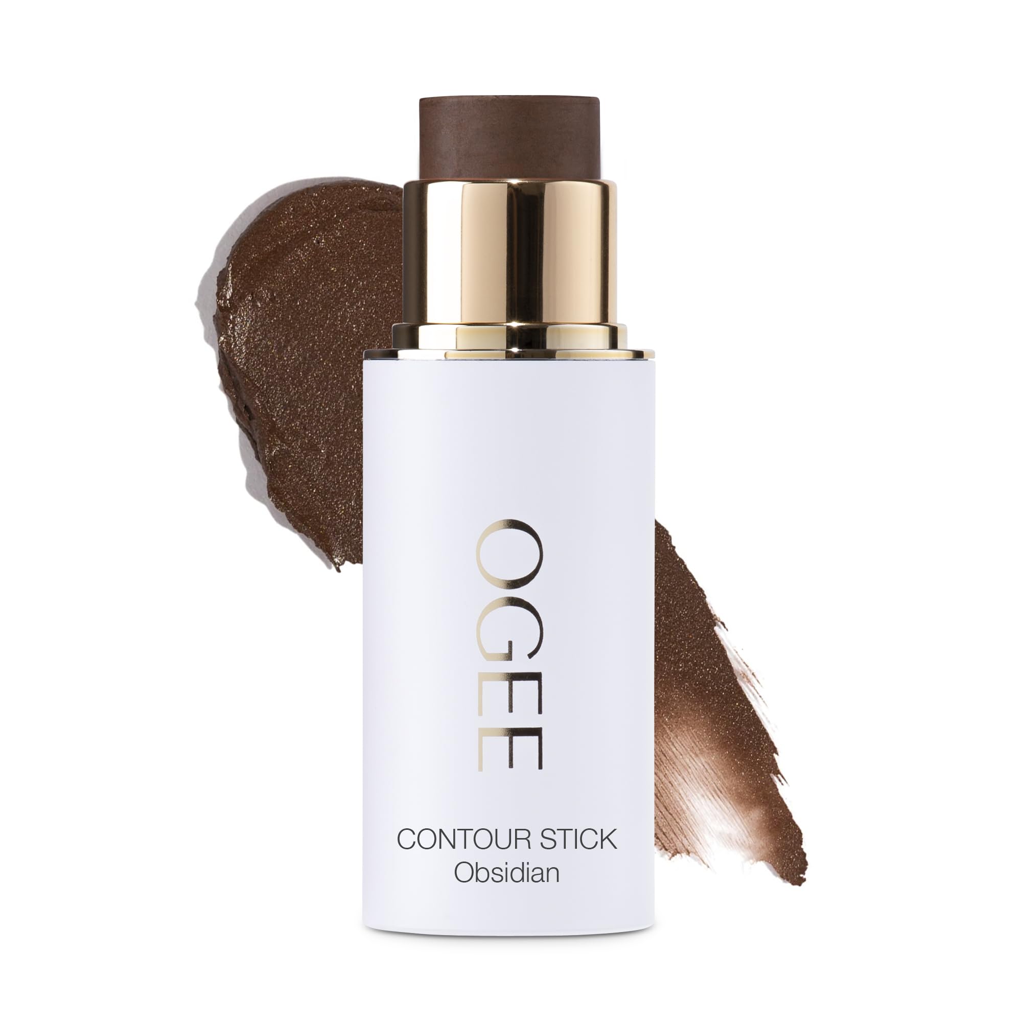 Ogee Sculpted Face Stick Obsidian Matte Deep Bronze compact ready for contour.