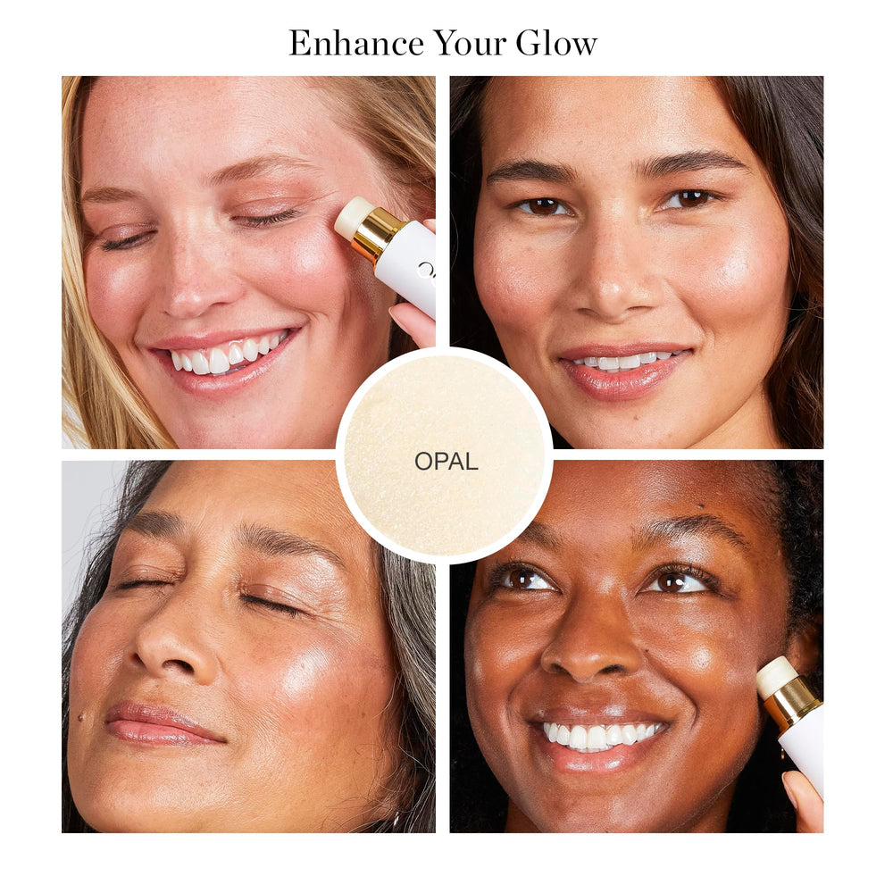 Ogee Sculpted Face Stick Opal-StarLight swatch shows natural sheer-to-buildable glow.