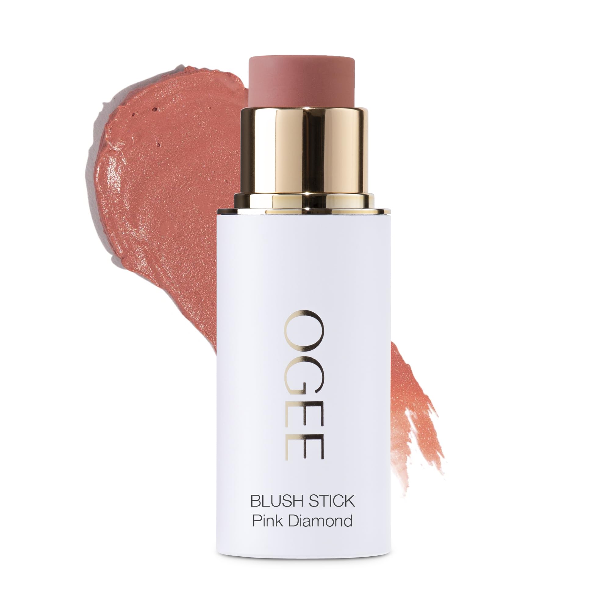 Ogee Sculpted Face Stick Pink Diamond packaging highlights portable on-the-go glow.