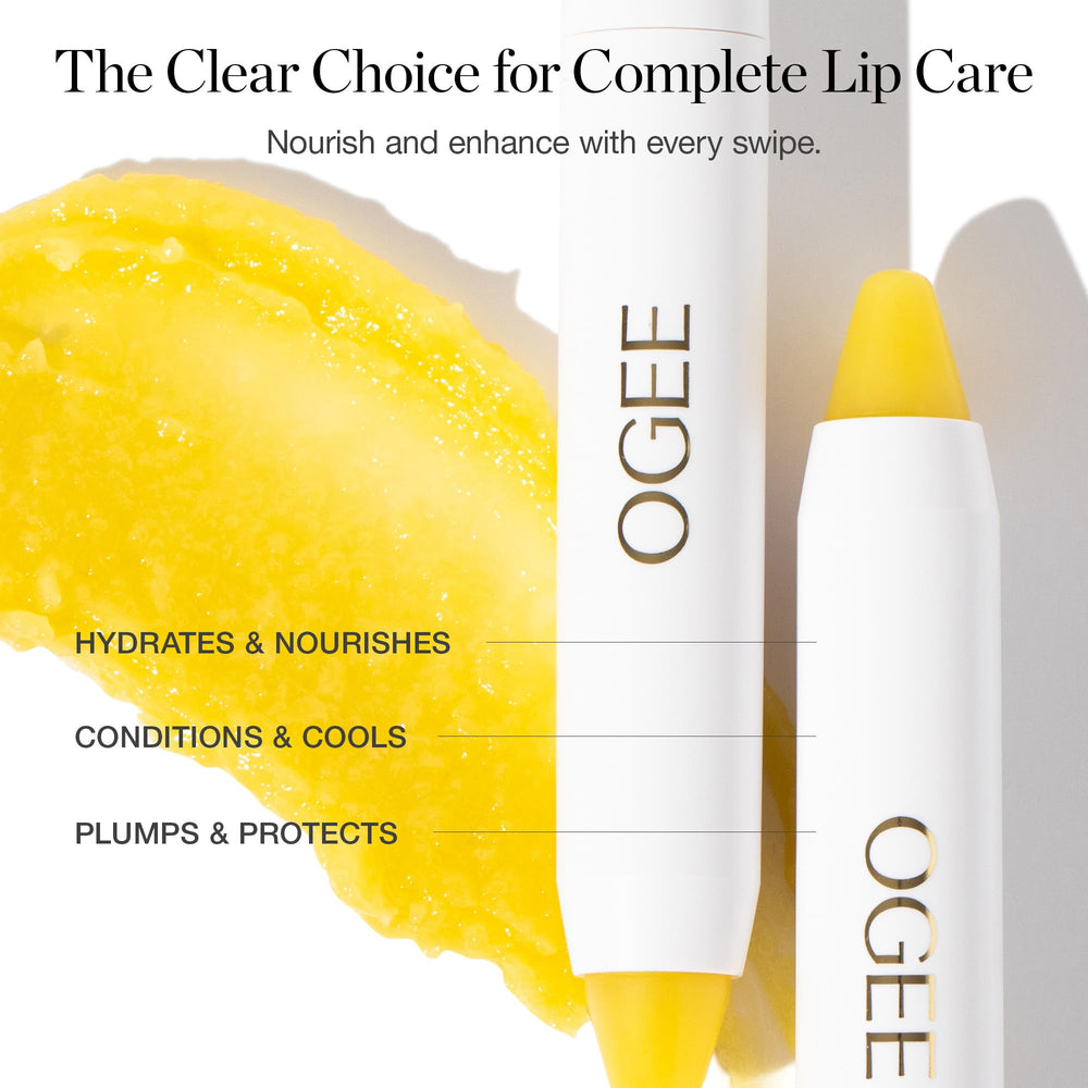 Ogee Sculpted Lip Oil application glide shows minty freshness and easy, non-sticky wear