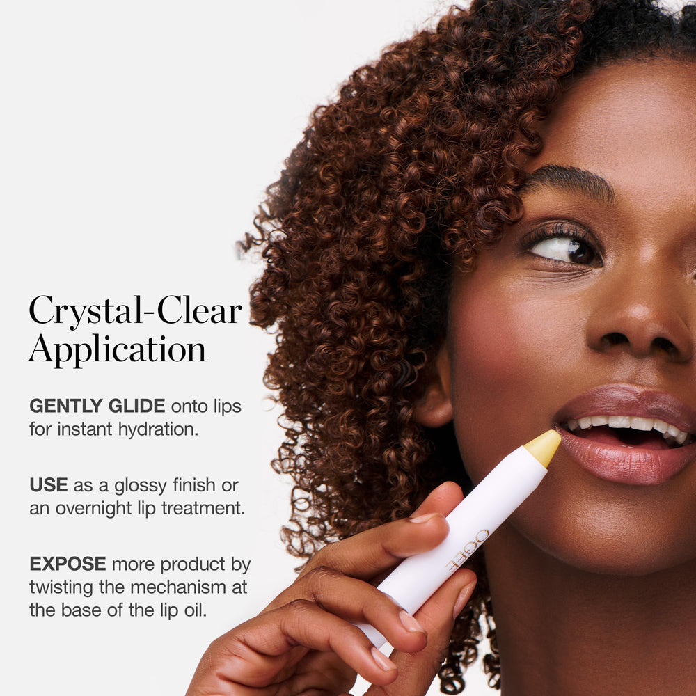Ogee Sculpted Lip Oil texture melts upon contact for a silky, nutrient-rich lip feel