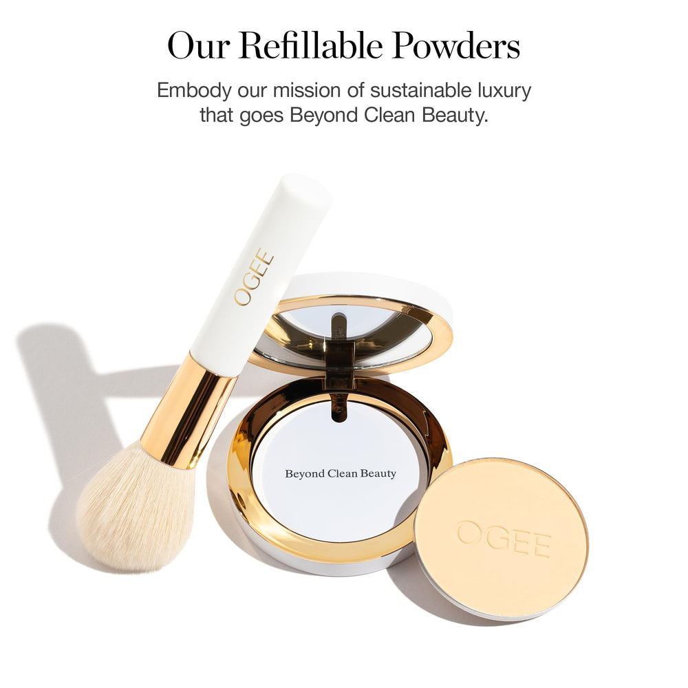 Ogee Sculpted Skin-Perfecting Powder Dune daily-use finish on skin.