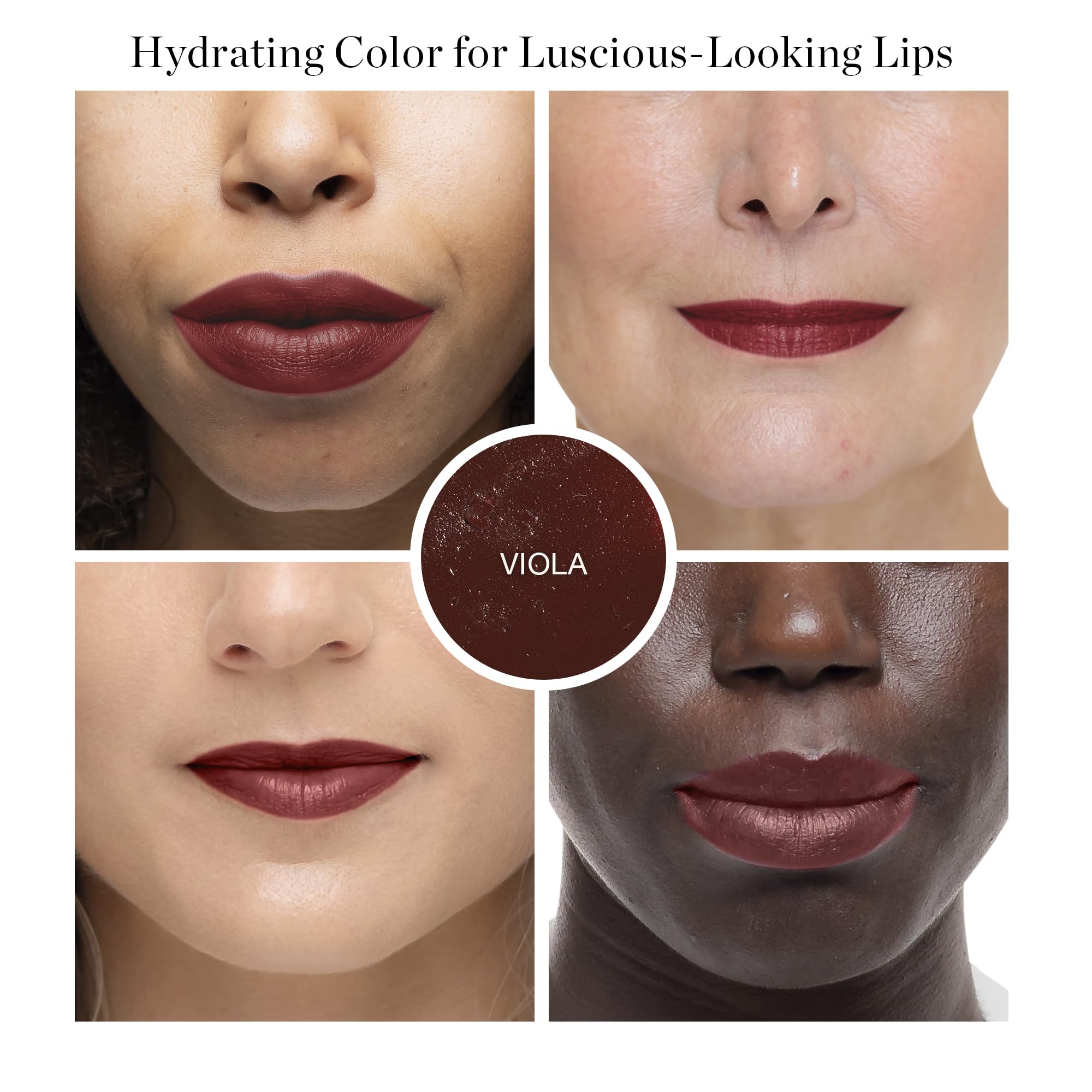 Ogee Viola swirl demonstrates smooth, buildable tint with hydrating oils