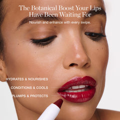 Ogee Blossom Nolana lip oil swatch in warm terracotta moisture