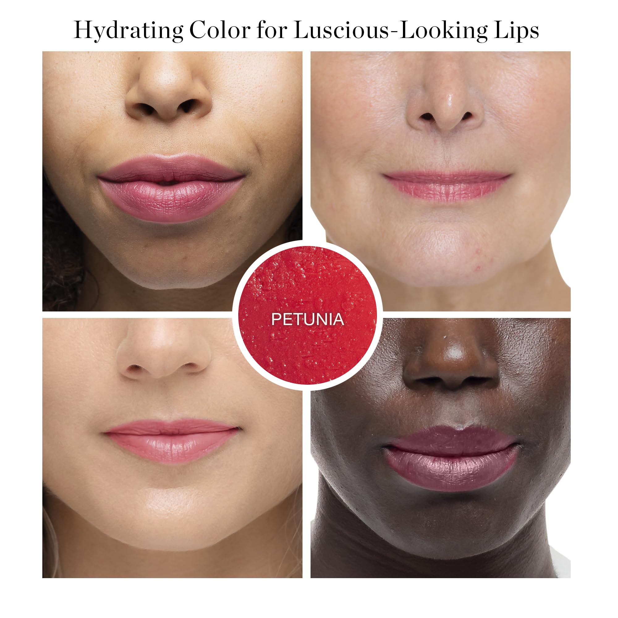 Ogee Petunia lip oil swatches reveal buildable color with a natural glow.