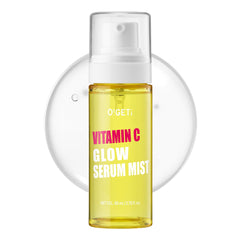 O!GETi Vitamin C Glow Serum Mist bottle closeup for a refreshing radiant skin boost