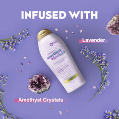 Exfoliating grains in OGX formula for light, smoothing texture.