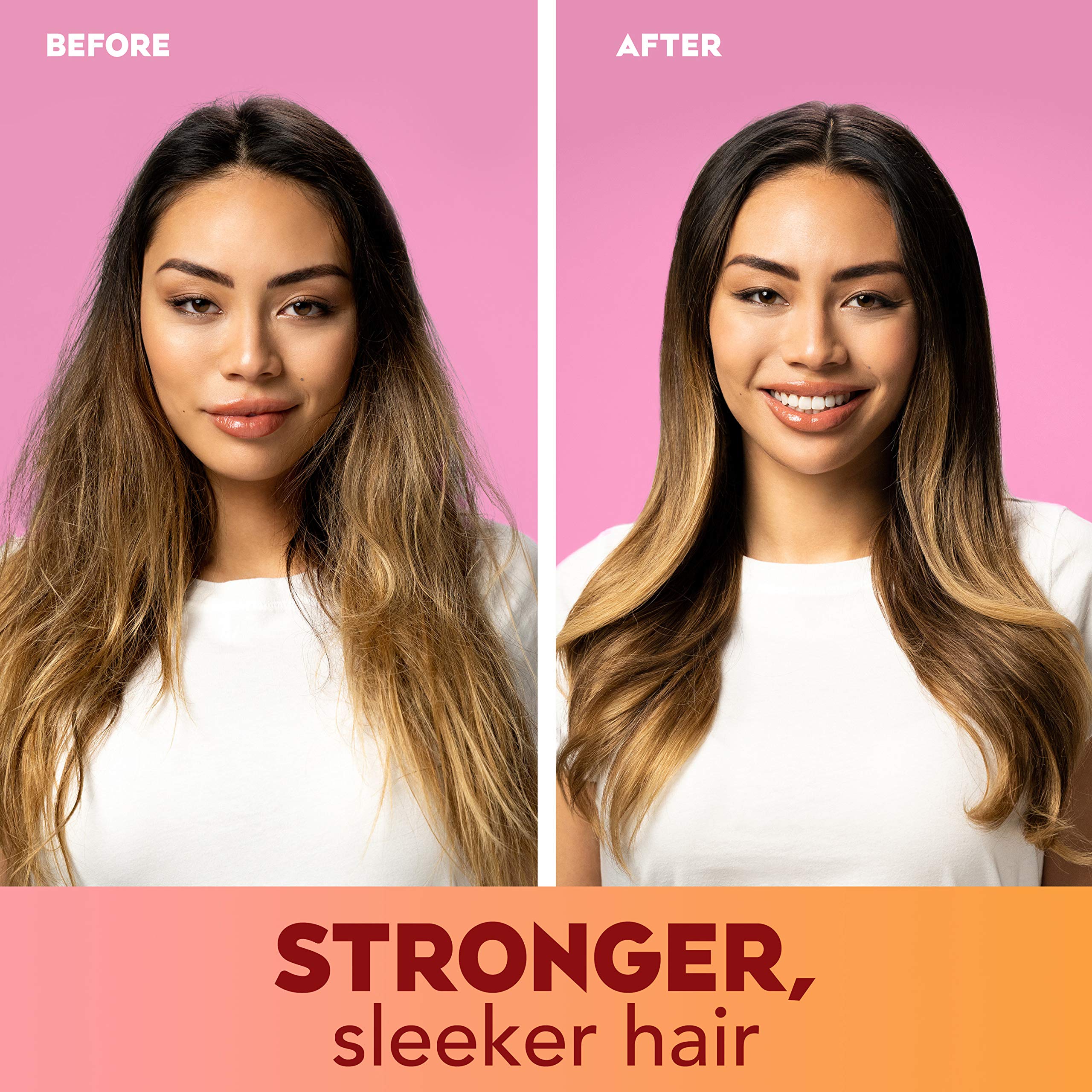 OGX Miracle Gloss Spray enhances shine and frizz control on smooth strands