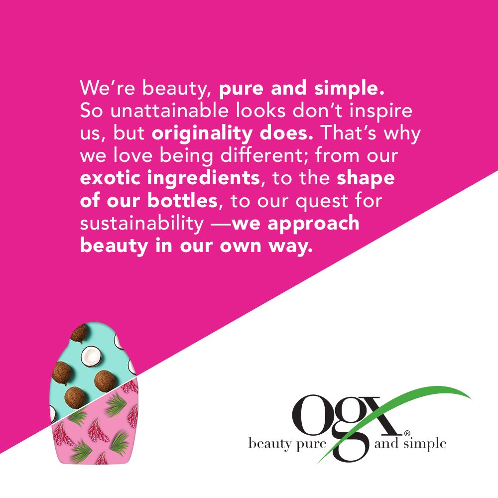 OGX lightweight dry-shampoo texture on hair boosting volume