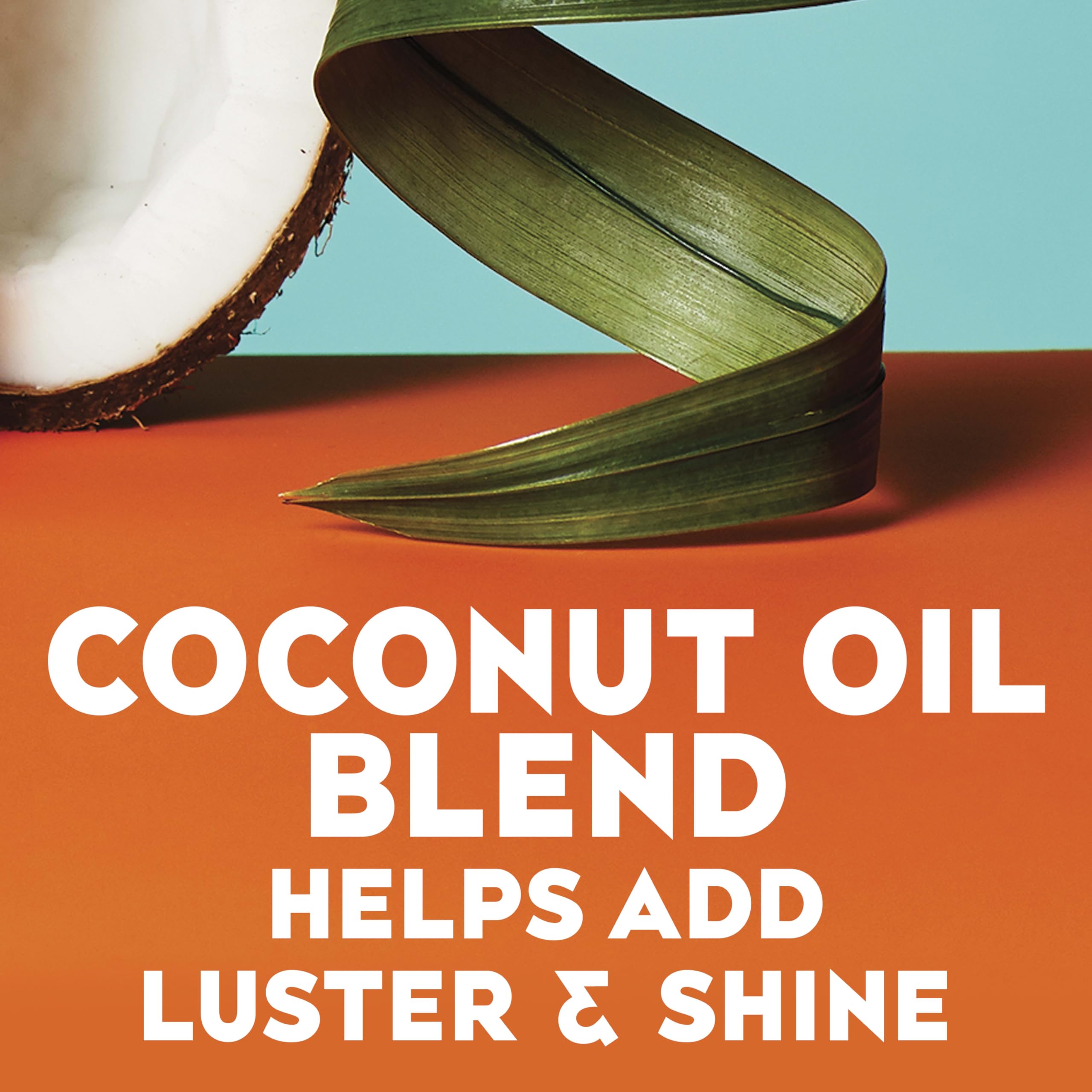 Coconut oil ingredient close-up in OGX butter for moisture.