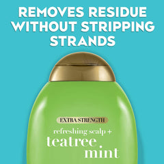 OGX Tea Tree Oil infusion image showing soothing scalp care