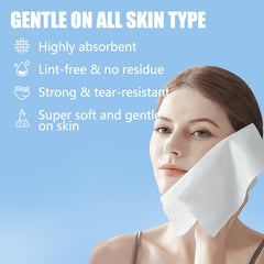 OHOO disposable face towels no lint natural fibers promise a clean finish