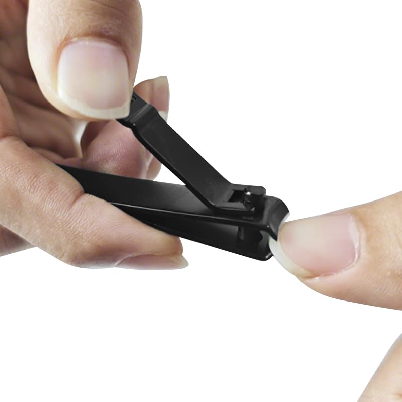 OHOO nail clippers in hand show ergonomic grip and smooth operation.