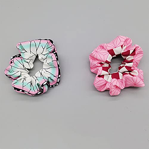 Ohjijinn haori-pattern scrunchies gently hold hair without snagging.