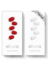 ohora N Addict semi-cured nail wraps close-up showing long-lasting wear potential.