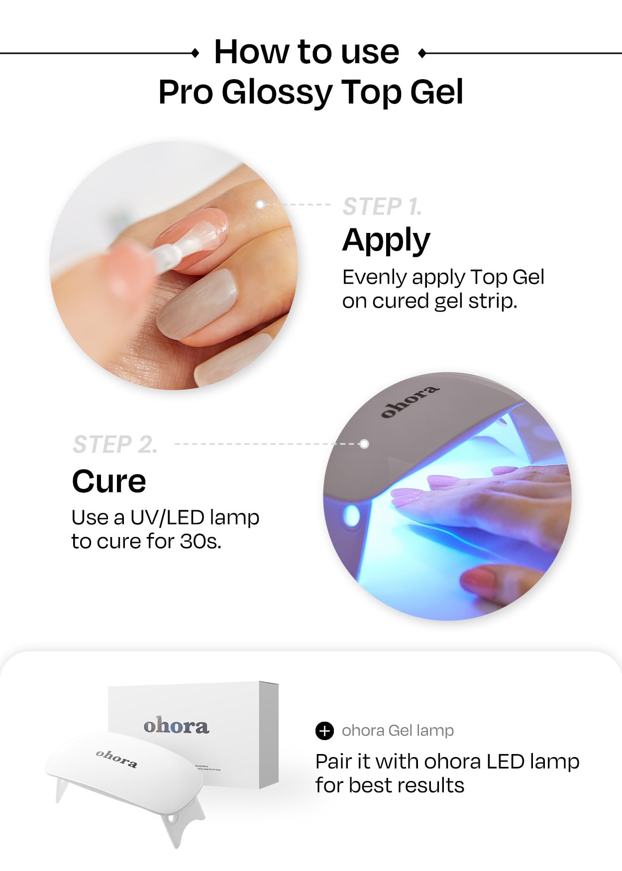 ohora bundle set assembled kit, ready for at-home manicure.
