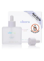 ohora Care Easy Peel Remover bottle demonstrates mess-free gel strip removal and quick results.