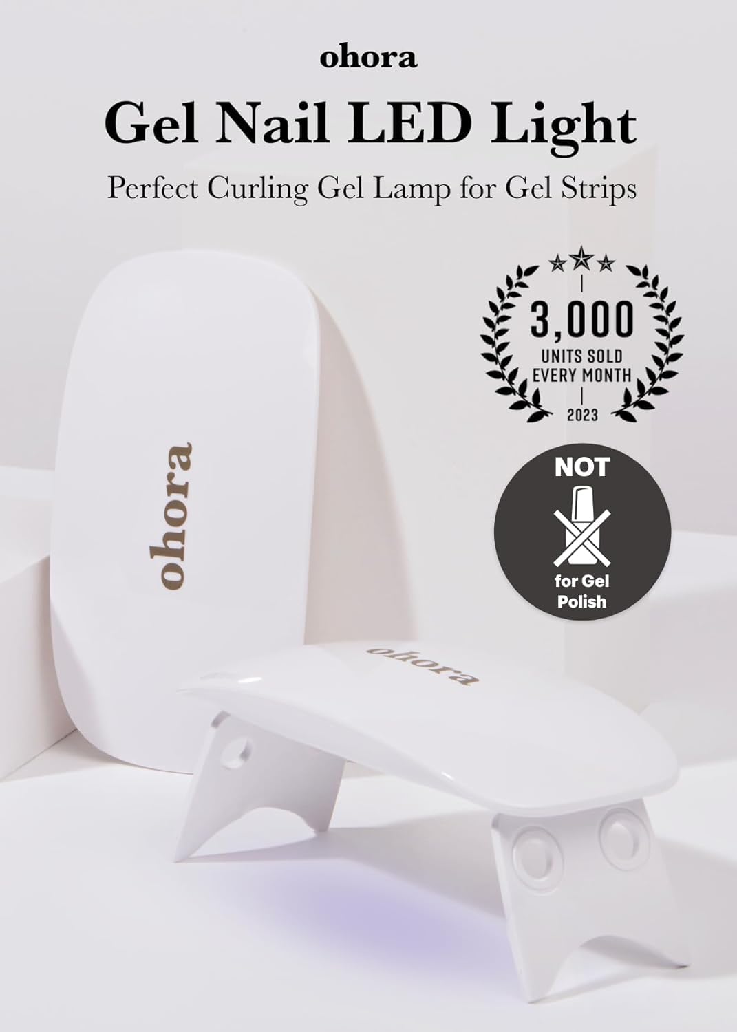 ohora Care LED Lamp with six LEDs for fast, even gel strip curing.