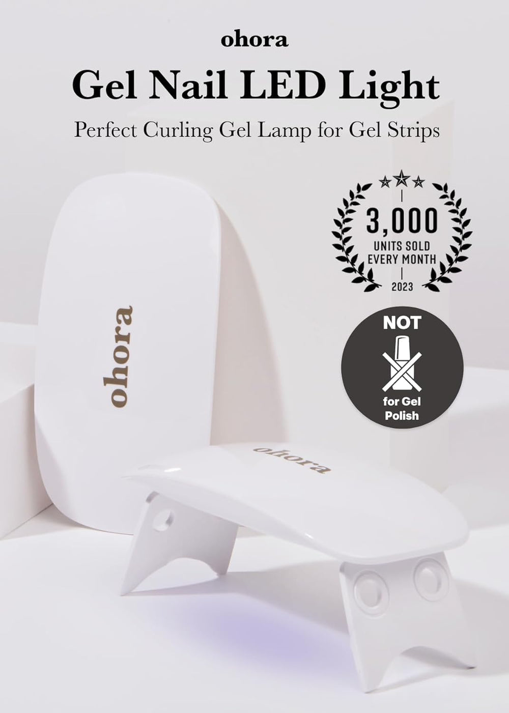 ohora Care LED Lamp with six LEDs for fast, even gel strip curing.