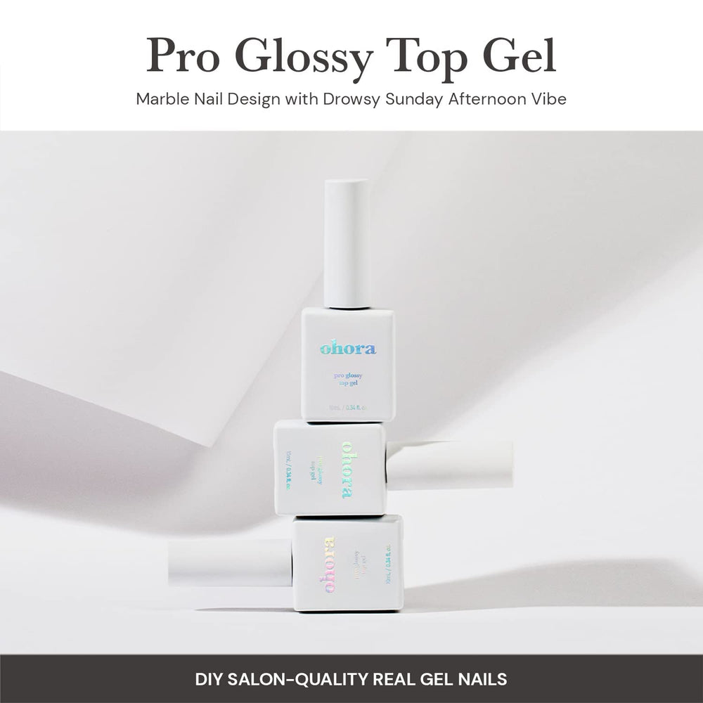 ohora gel nail care kit contents spread with wraps and tools for quick at-home manicure