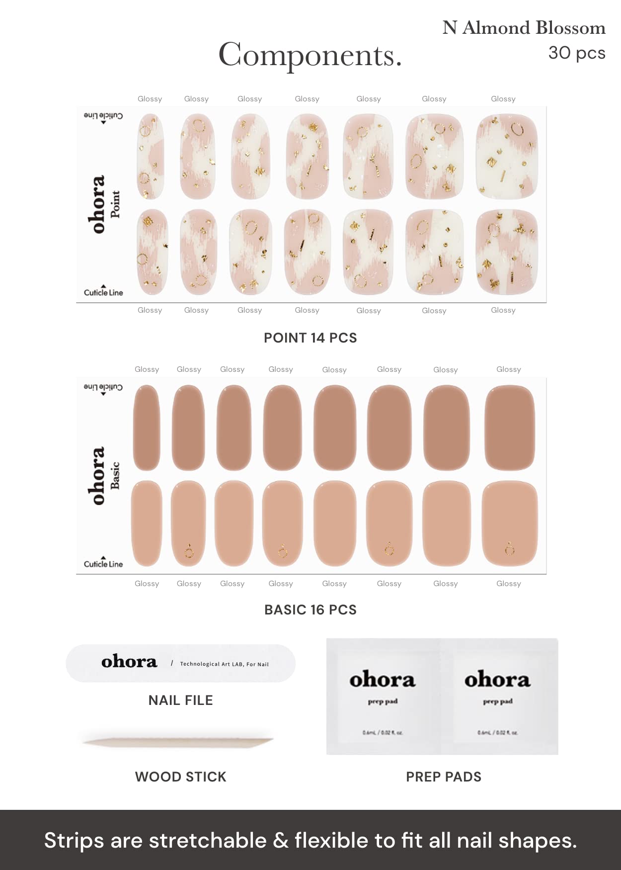 ohora almond blossom wooden stick image highlights tool for easy application and smoothing