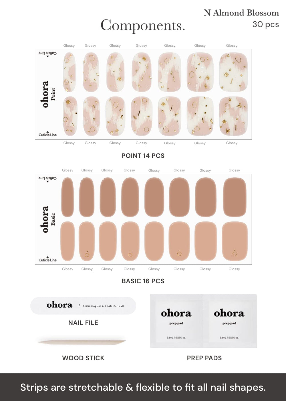 ohora almond blossom wooden stick image highlights tool for easy application and smoothing