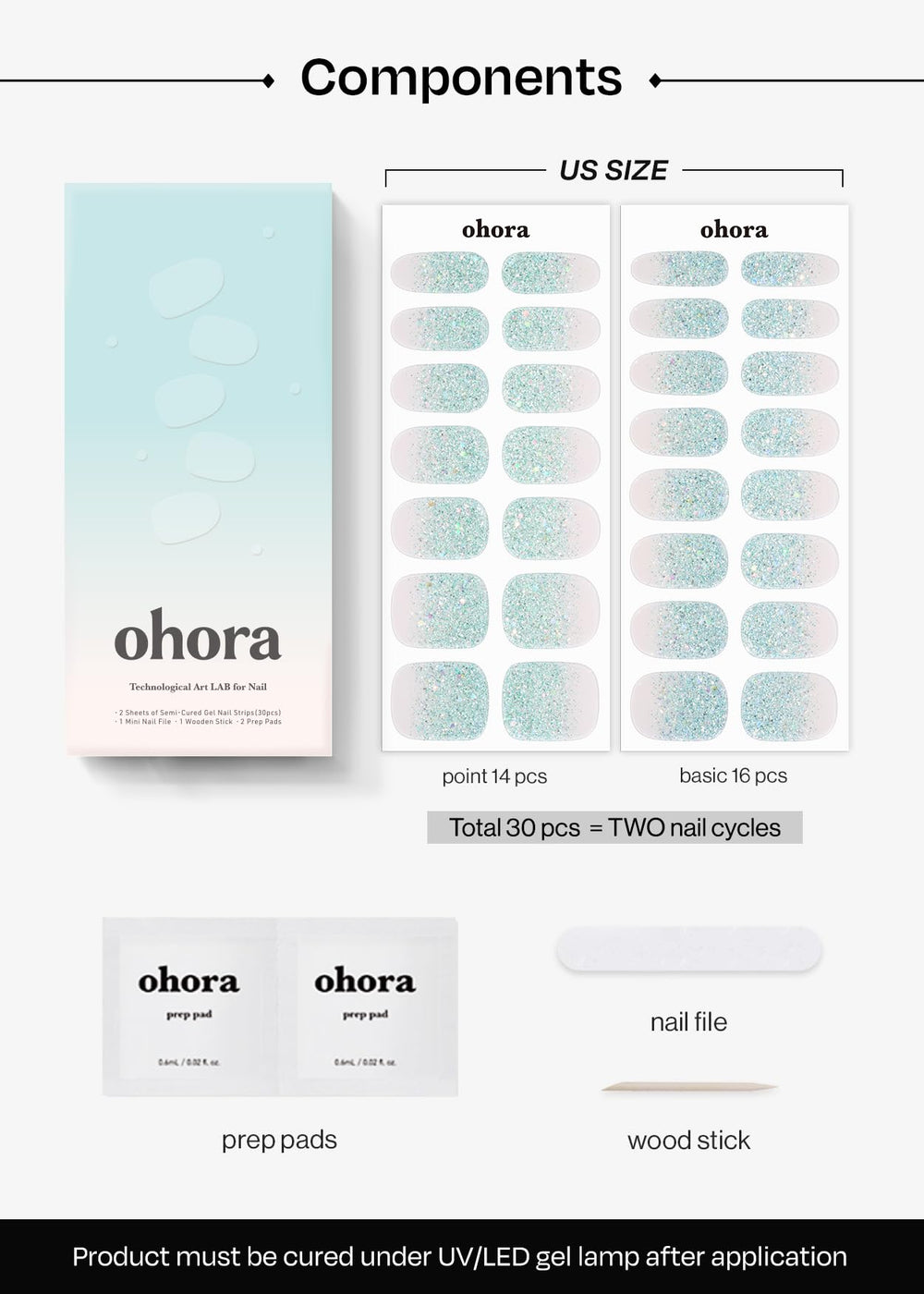 ohora n bubble bomb prep pads nail file included for smoother prep