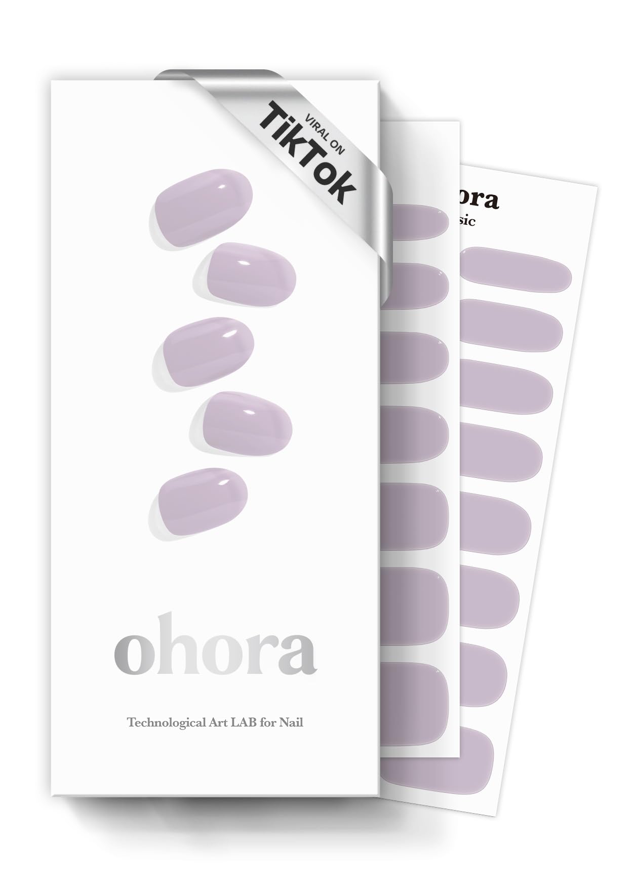 ohora N Cream Lavender wraps closeup shows salon-quality finish with lasting wear