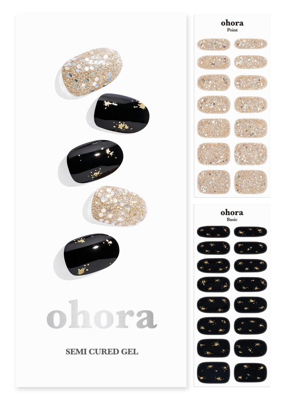 Ohora N Dazzling Night packshot showcases the complete kit for fast, salon-style nails.