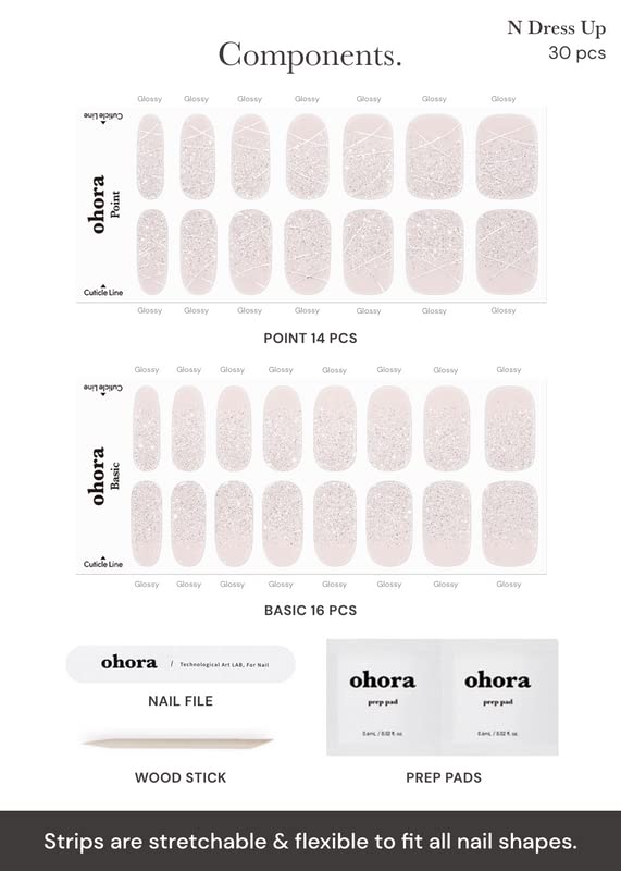 ohora N Dress Up waterproof top layer provides long-wear protection on nails.