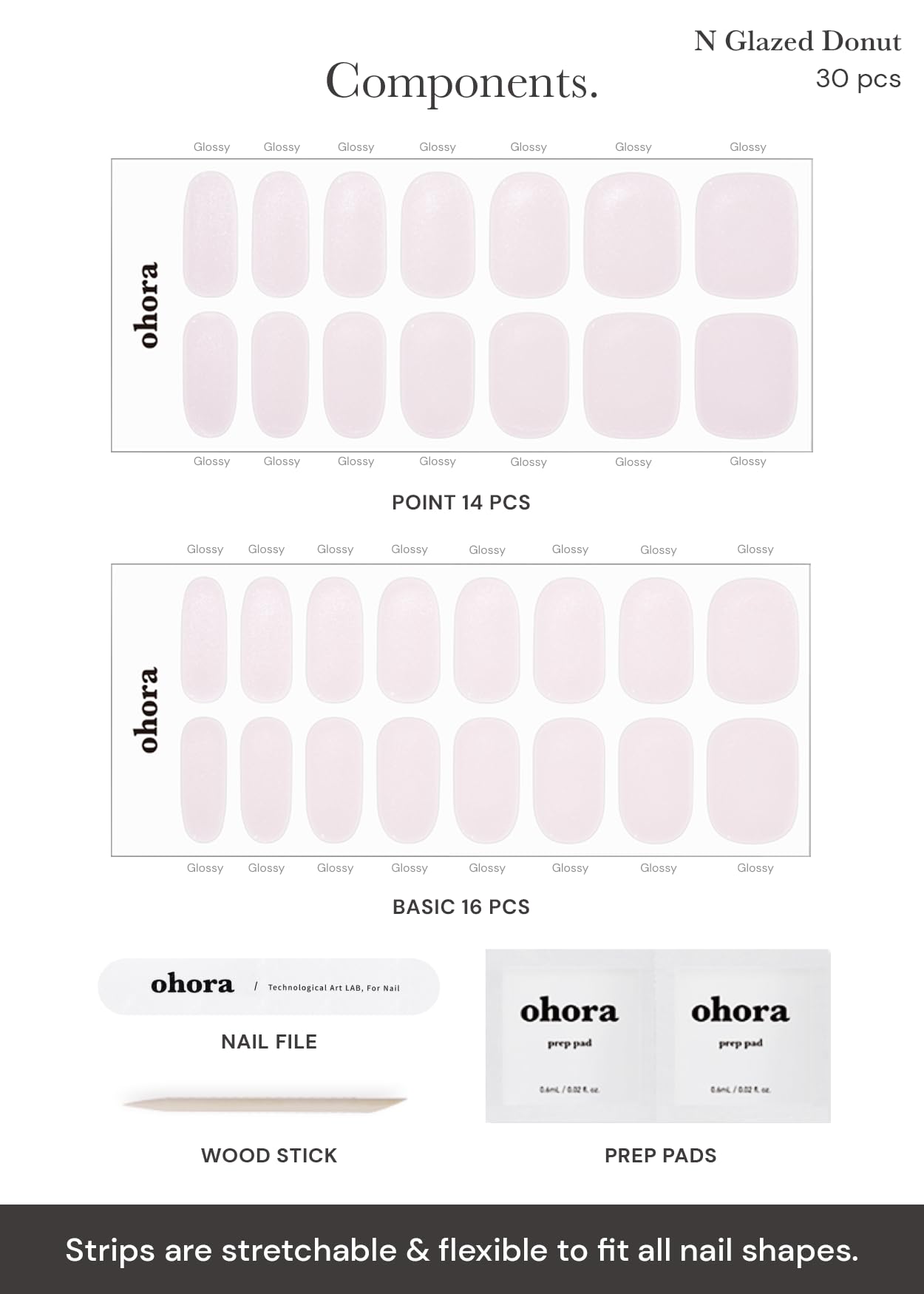 ohora n glazed donut bare nail before application: prep-ready base for smooth results.