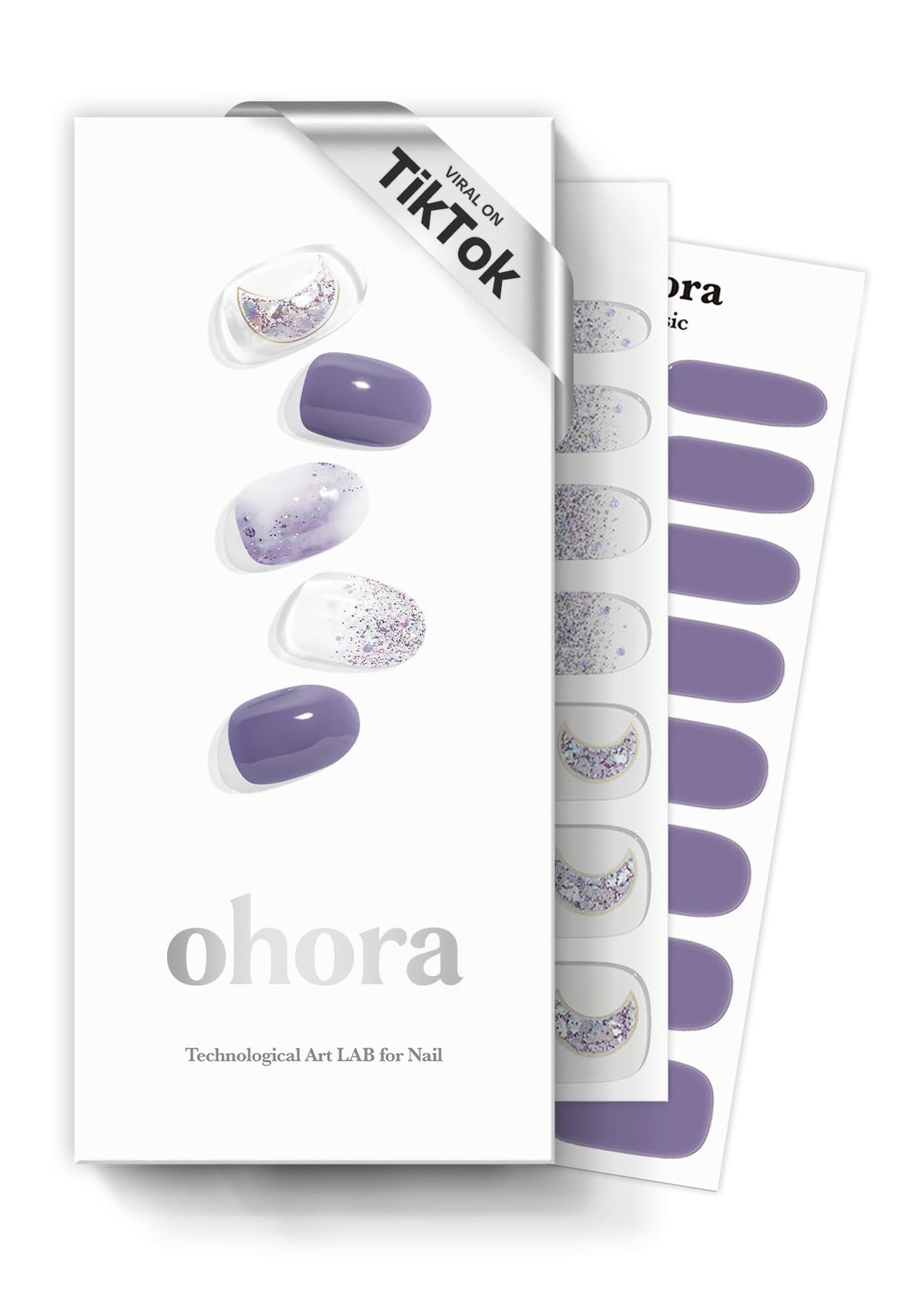 ohora N Goblin Moon pattern closeup: vibrant purple design for quick, chic nails.