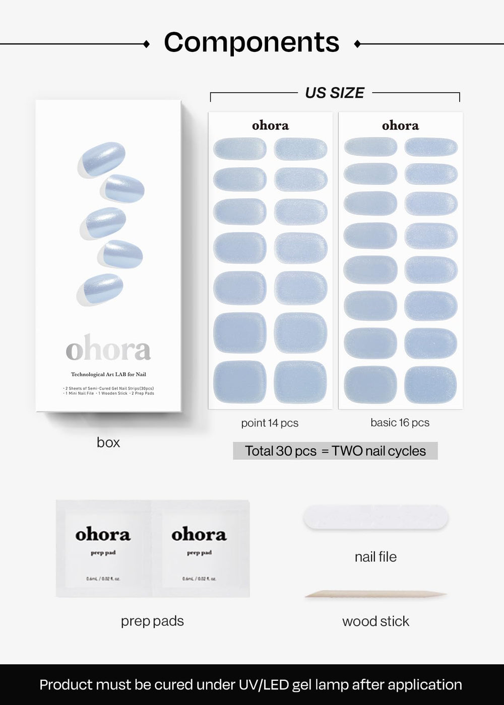 ohora N Light Blue Chrome removal demonstrates simple peel-off with minimal effort.