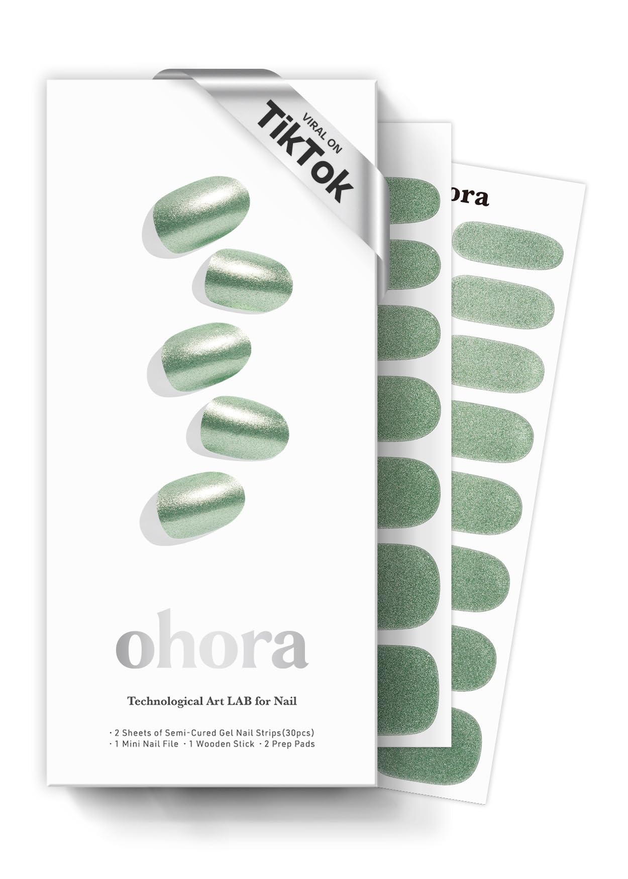 ohora N Matcha Chrome wraps pack shows varied sizes for a precise fit.