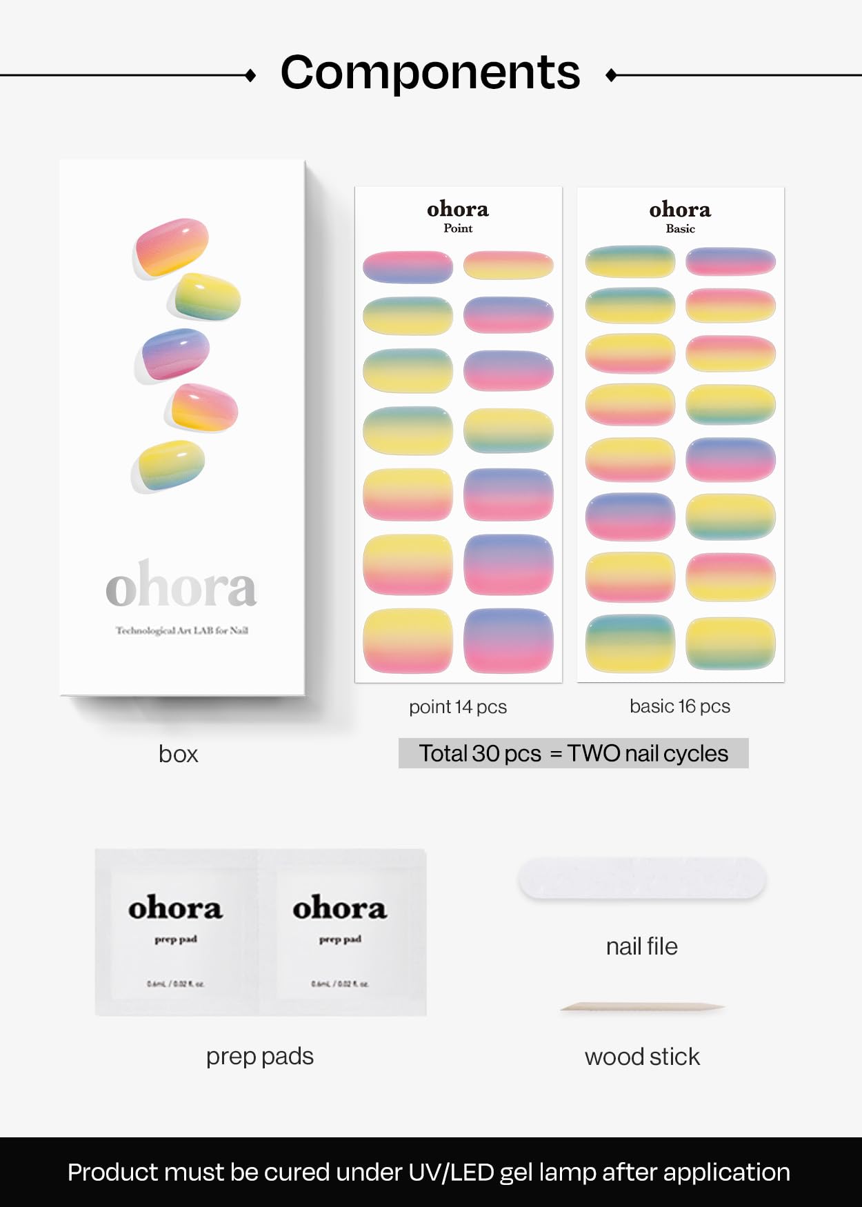 ohora N Pastel nail file in use shows shaping and prep