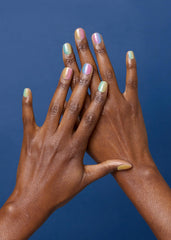 ohora N Pastel yellow-ombre closeup highlights glossy ombre finish