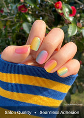 ohora N Pastel yellow-ombre on nails demonstrates easy application