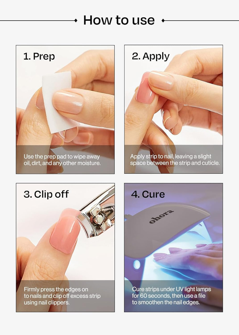 ohora n-silky-way toolkit includes prep pads, file, and stick for easy prep