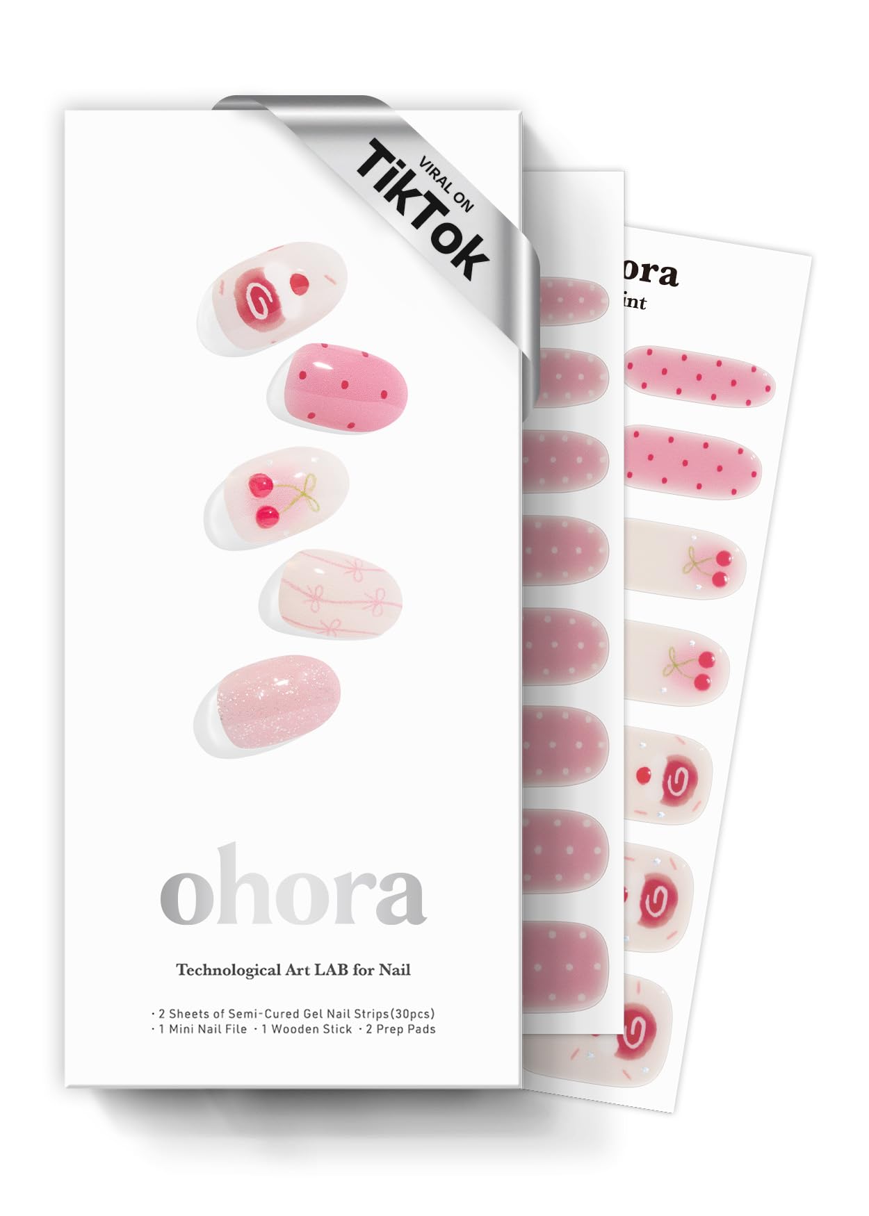 ohora N Sugar Rush box showing wraps and tools for at-home manicure