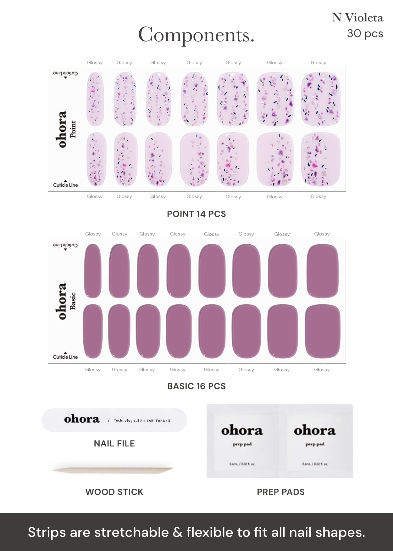 ohora n violeta nail file and wooden stick in use for perfect prep.