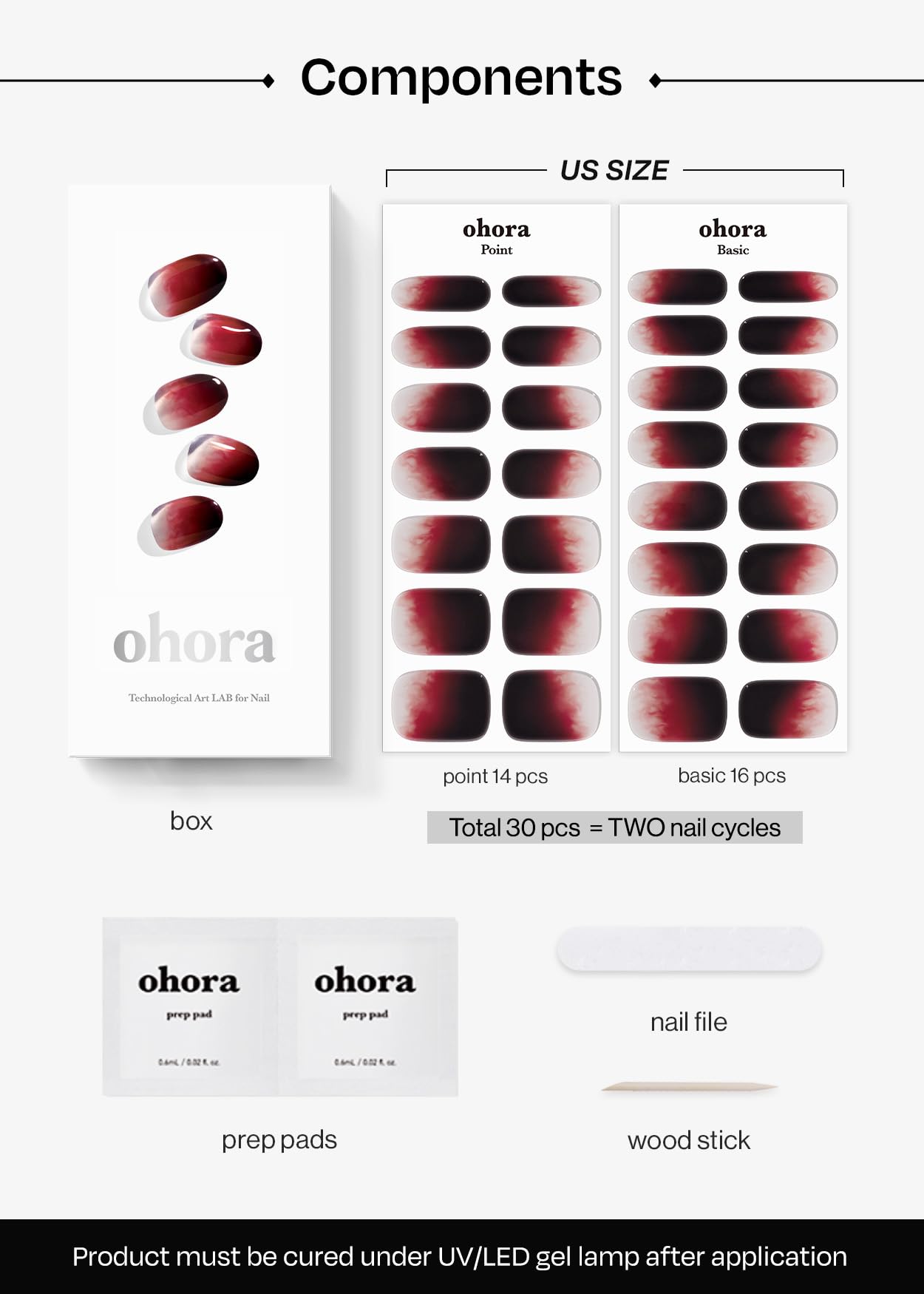 ohora semi cured gel nail strips included tools showcase complete kit value