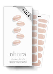 ohora Vanilla Chrome nail strips in box for quick at-home manicure