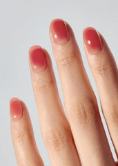 ohora nail wrap application step showing easy at-home manicure