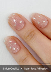ohora N Milky Star lamp cure steps illustrating 2–3x curing for durable wear.