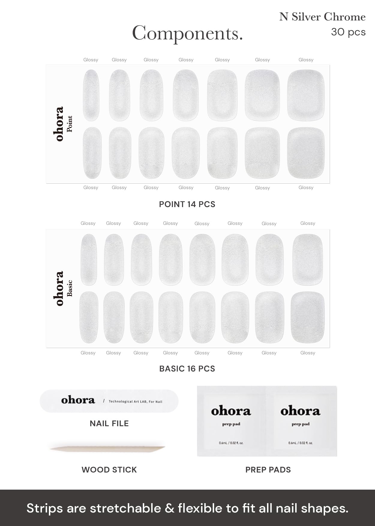 ohora prep pads and file included for precise fit