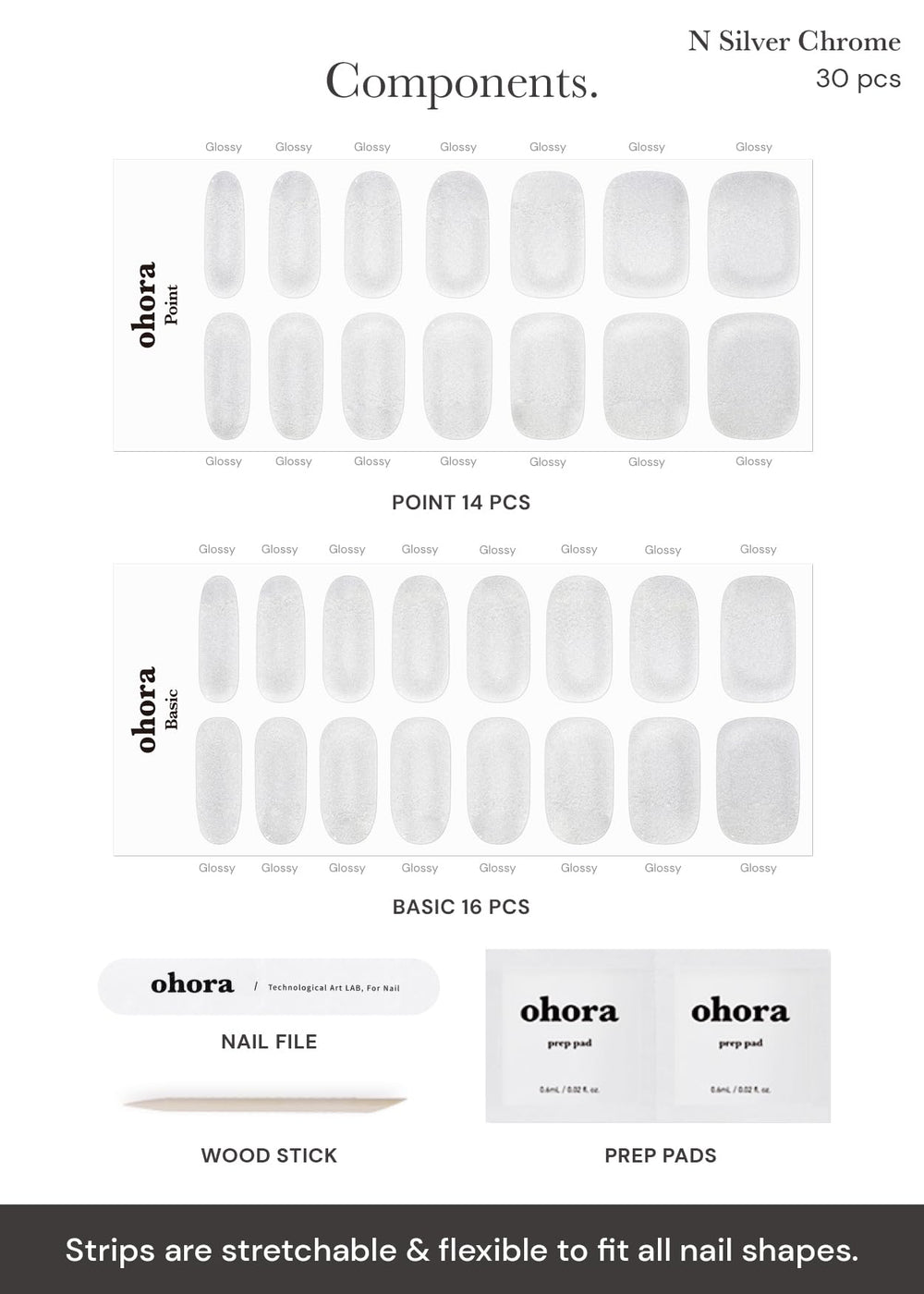ohora prep pads and file included for precise fit