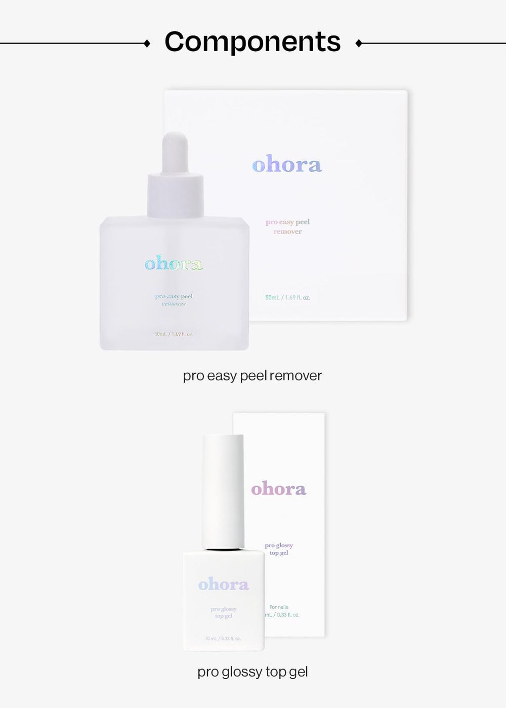 ohora salon-like results at home, gel nail strips in minutes.