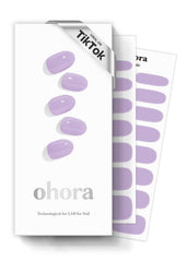ohora semi-cured gel nail strips box showing complete at-home manicure set