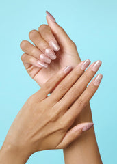 ohora semi cured gel nail strips glitter close-up highlighting sparkle